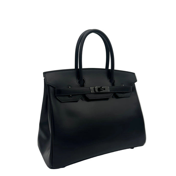 Hermes Birkin 30 So Black Box Leder Hardware Schwarz