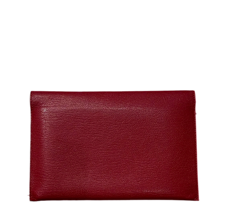 Chanel Reiseetui Caviar Leder rot CC Druckknopf Hardware Gold