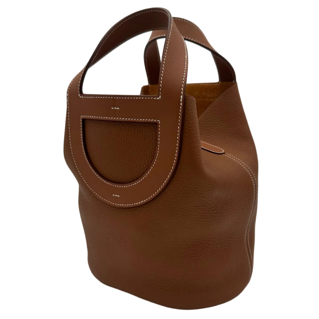Hermes In the Loop 23 Clemence Leder Gold Hardware Palladium