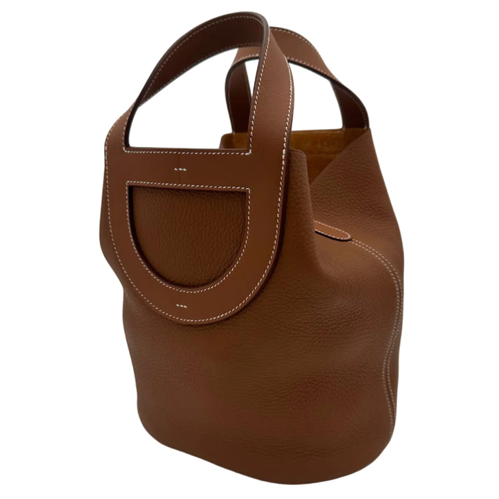 Hermes In the Loop 23 Clemence Leder Gold Hardware Palladium