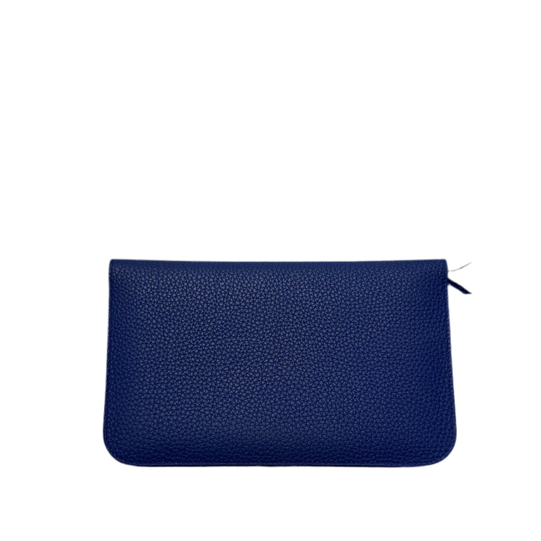 Hermes Geldbörse Dogon Portefeuille Togo Leder Bleu Electrique Hardwarw Palladium