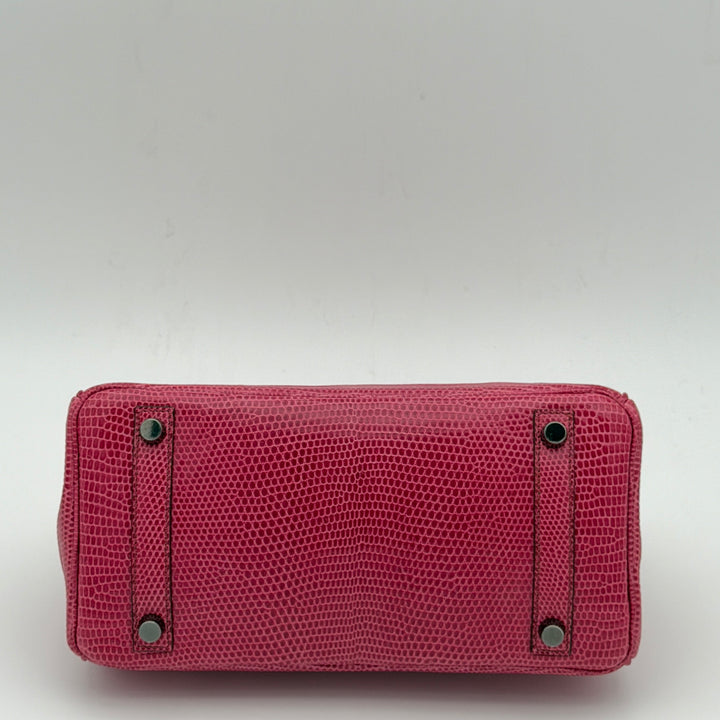 Hermes Birkin 25 Varanus Niloticus Rose Extreme Hardware Palladium K=2007