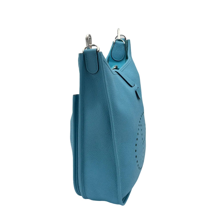 Hermes Evelyne 33 Clemence Leder Bleu du Nord Hardware Palladium