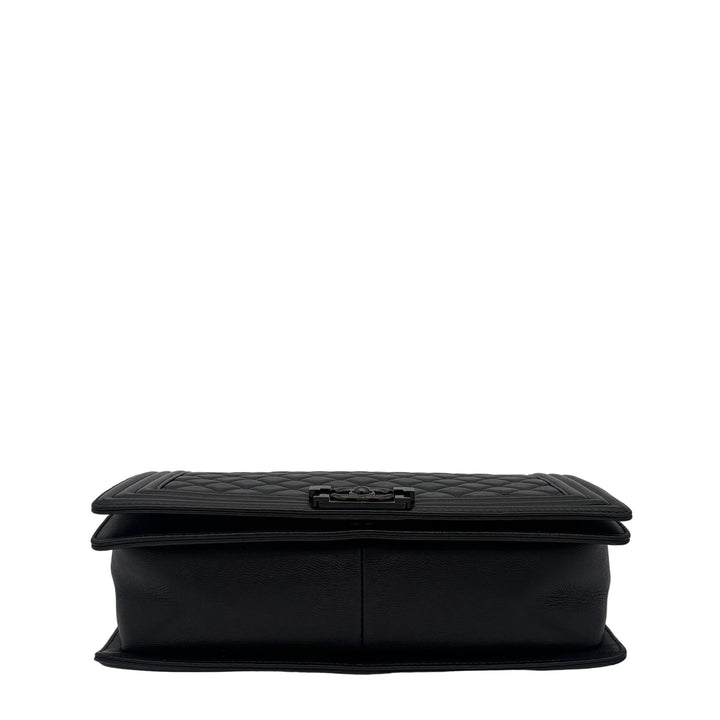 Chanel Tasche Boy So Black Limited Edition Nappaleder Schwarz Hardware Schwarz