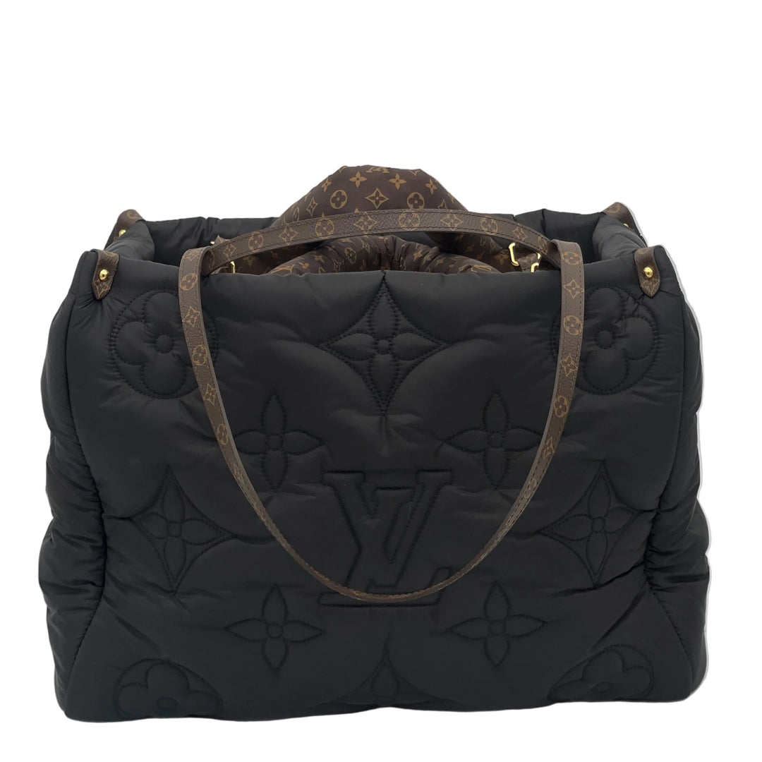 Louis Vuitton Tasche Pillow On the Go GM Tote Bag Monogram Nylon Schwarz Braun