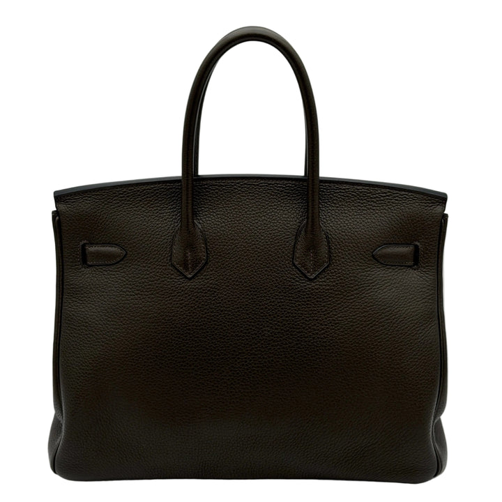 Hermes Birkin 35 Clemence Leder
Vert Bronze HW Palladium N= 2010