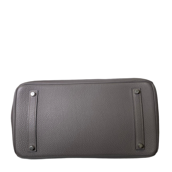 Hermes Birkin 35 Togo Leder Gris Etain Hardware Palladium