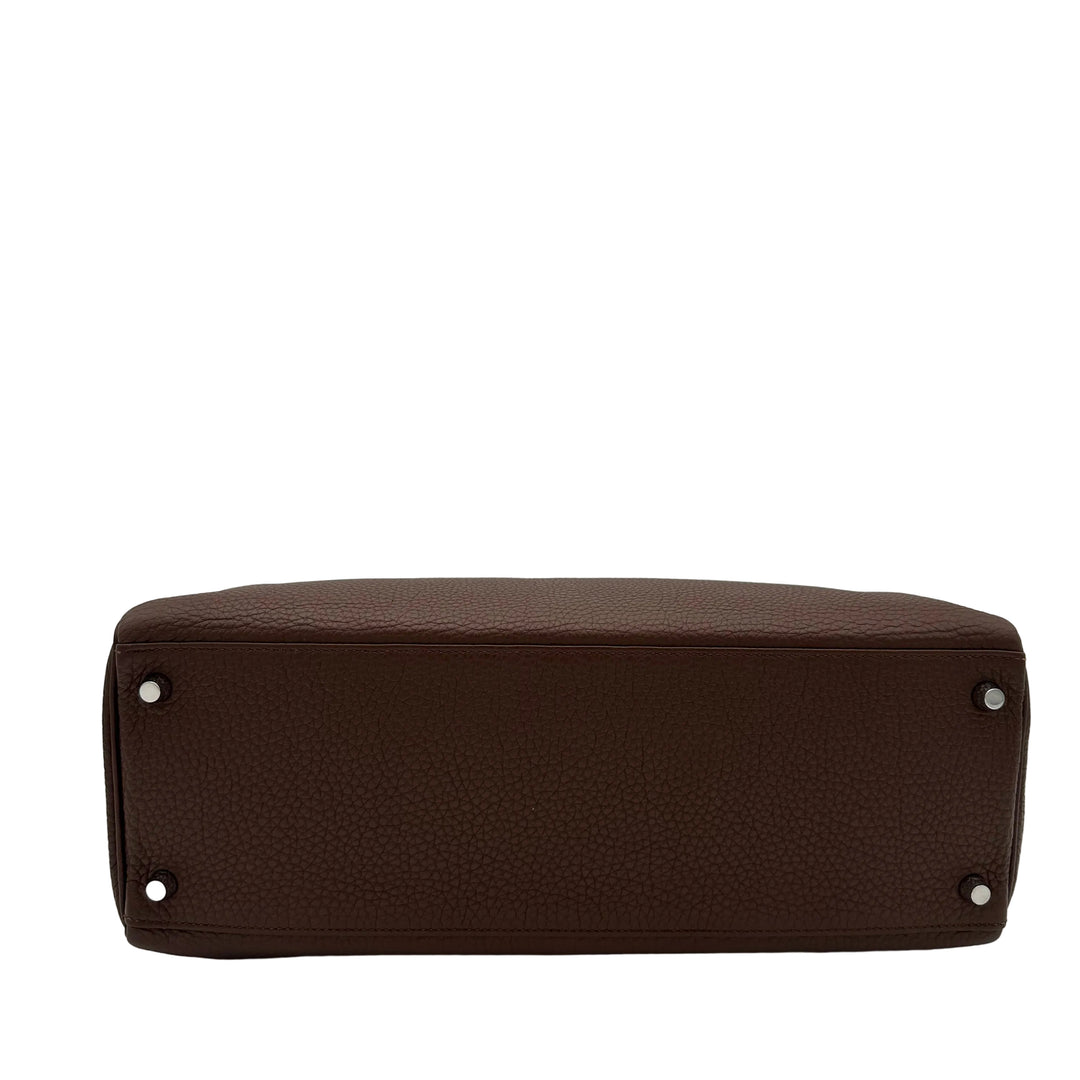 Hermes Kelly 35 Retourne Brullee Togo Palladium