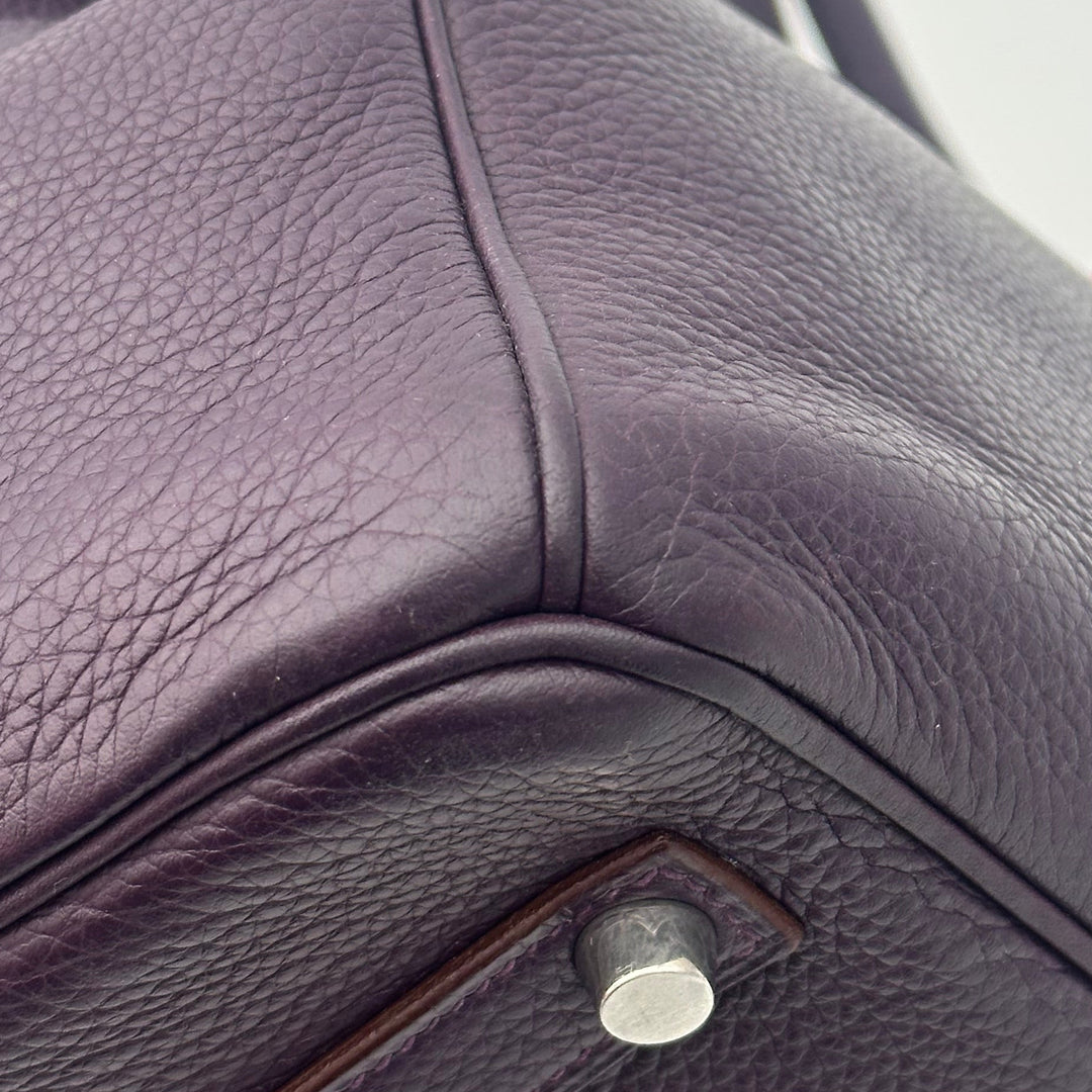 Hermes Tasche Birkin 35 Togo Leder Raisin Hardware  Palladium