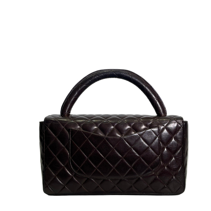 Chanel Tasche Coco Handle Lambskin Marrone HW Gold