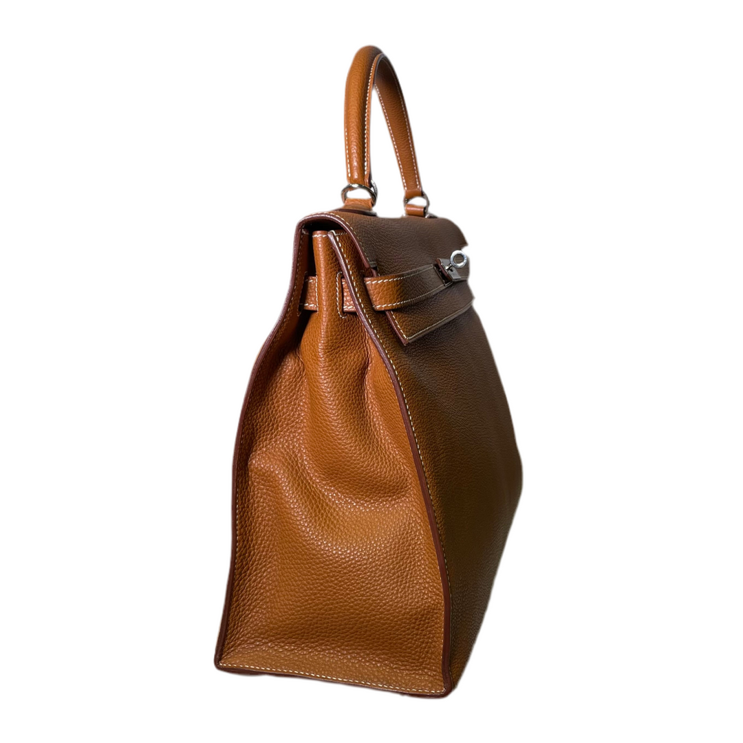 Hermes Kelly 35 Sellier Togo Leder Gold Hardware Palladium
