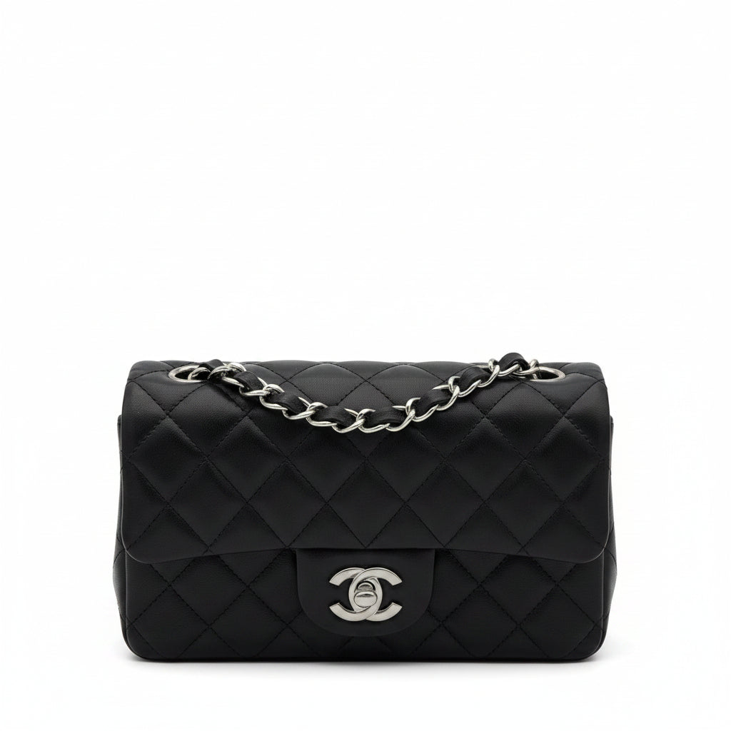 Chanel Tasche Sac Rabat Timeless small schwarz Silber XXON5J2A 2023