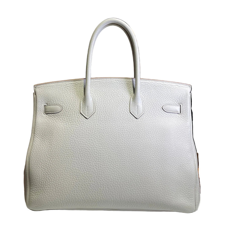 Hermes Birkin Club Birkin 35 Leder
Clemence/ Lizard Gris Perle Blanc
Mykonos HW Palladium O = 2011