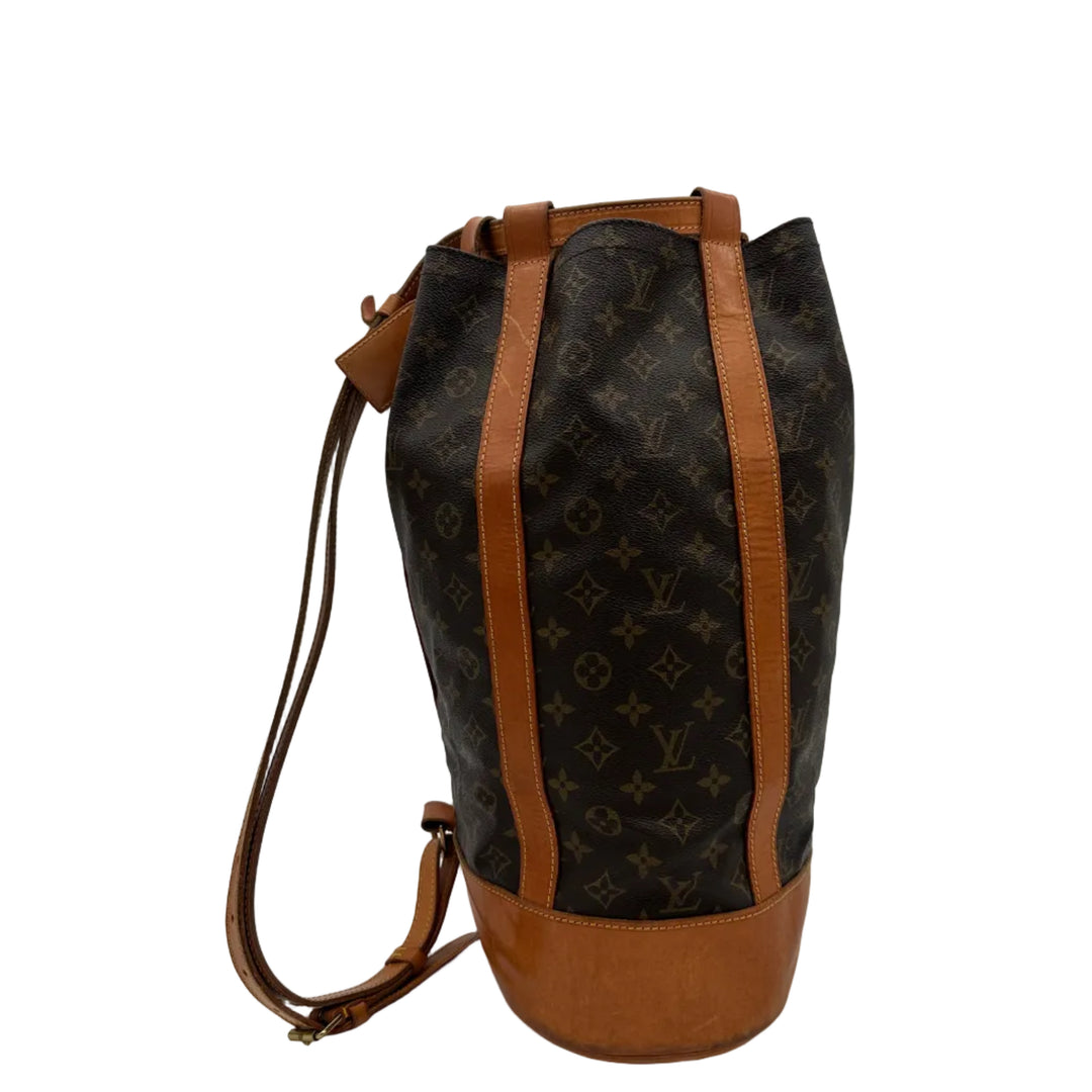 Louis Vuitton Tasche Randonnee Bucket Sling Bag GM Canvas Monogram Braun Vintage