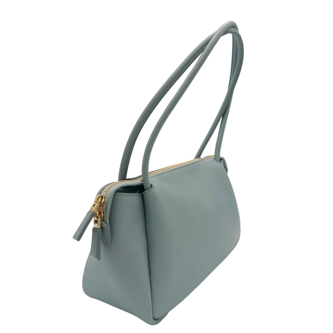 Prada Tasche Darling Medium Hellblau Leder 2 Henkel Hardware Gold