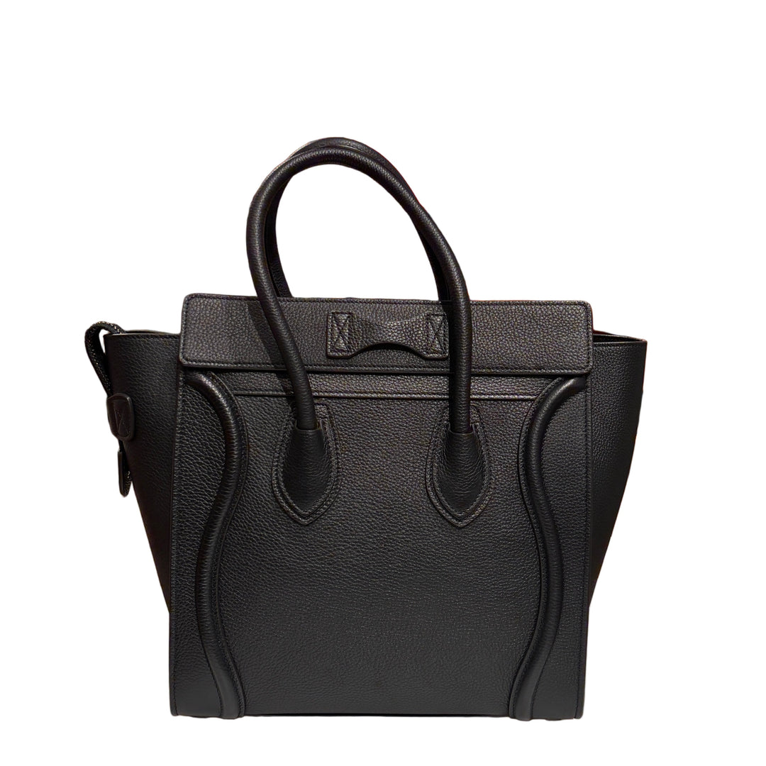 Celine Tasche Luggage Micro schwarz Leder Silber HW