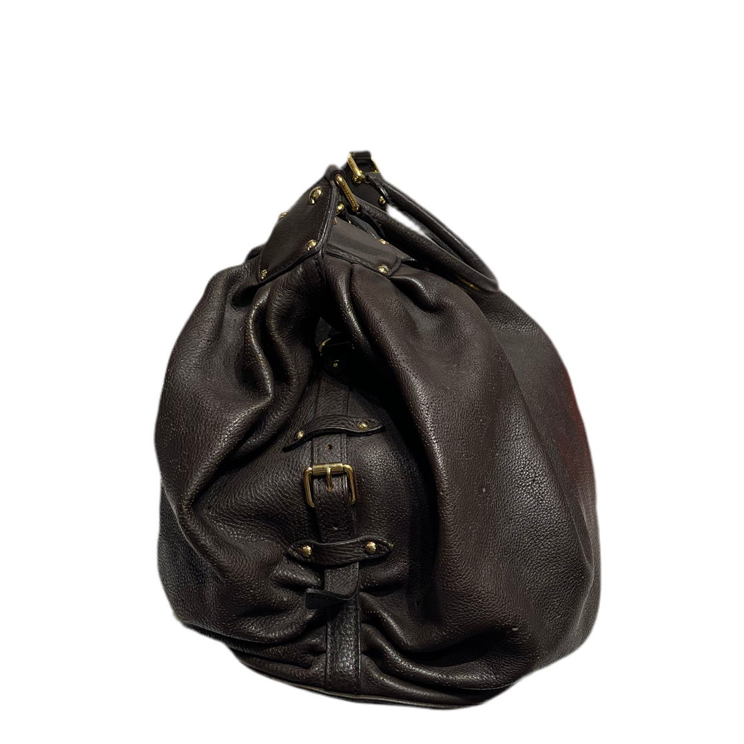 Louis Vuitton Shopper Mahina braun GM Gold Hardware