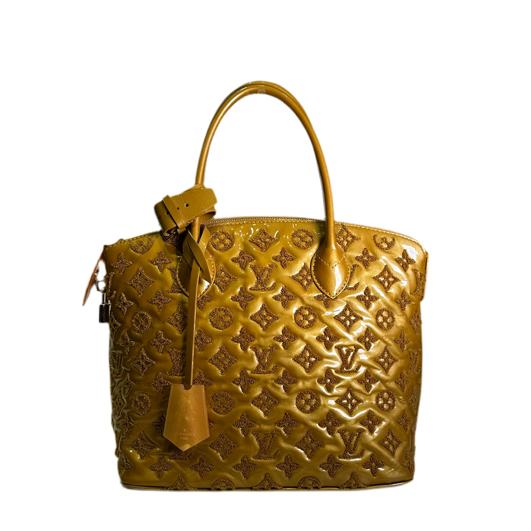 Louis Vuitton Tasche Fascination Lockit Bag Senf Lackleder