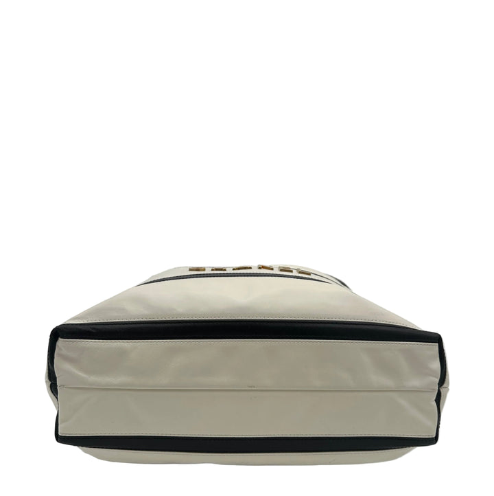 Chanel Tasche 22 Nappa Leder schwarz weiß Medium Hardware Gold
