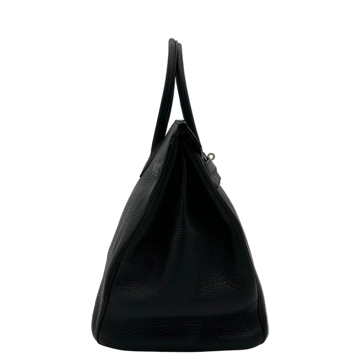 Hermes Bikin 35 Retourne Clemence Leder Schwarz Hardware Palladium