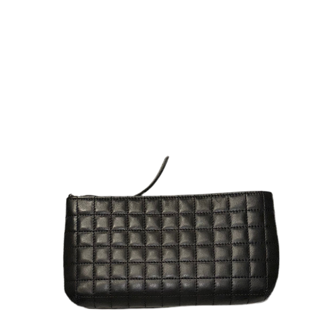 Chanel Black Camelia No. 5 Stab Cambon Leder Schwarz Hardware Silber