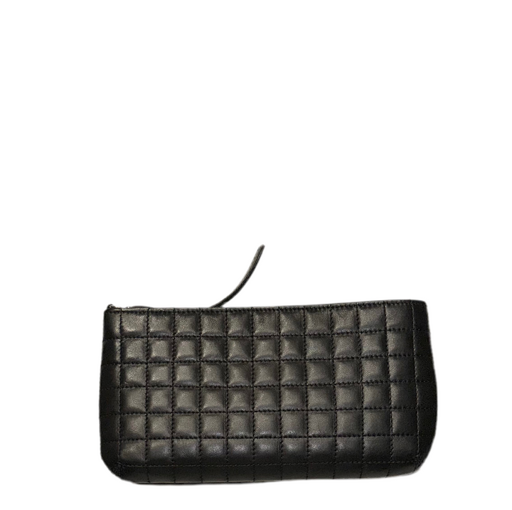 Chanel Black Camelia No. 5 Stab Cambon Leder Schwarz Hardware Silber