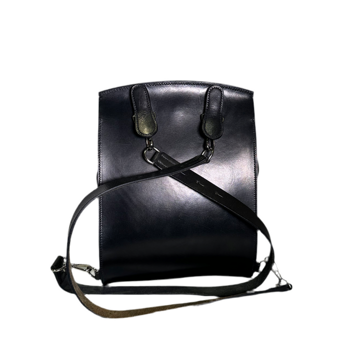 Hermes Rucksack PM Sacocher Box Leder Schwarz Hardware Palladium