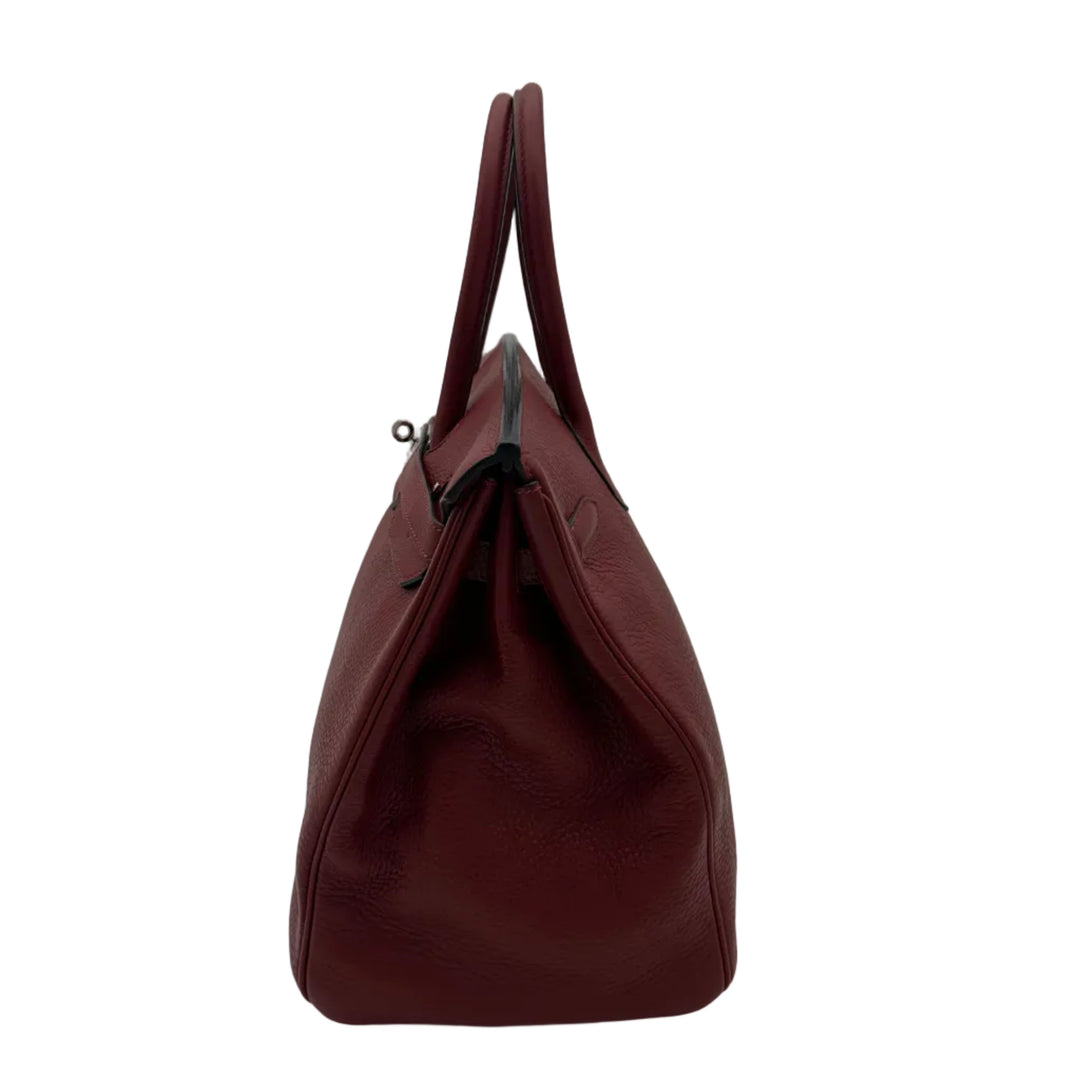 Hermes Tasche Birkin 35 Clemence Leder Rouge H Hardware Palladium