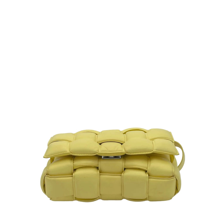 Bottega Veneta Tasche Padded Cassette Leder Lemon Hardware Silber