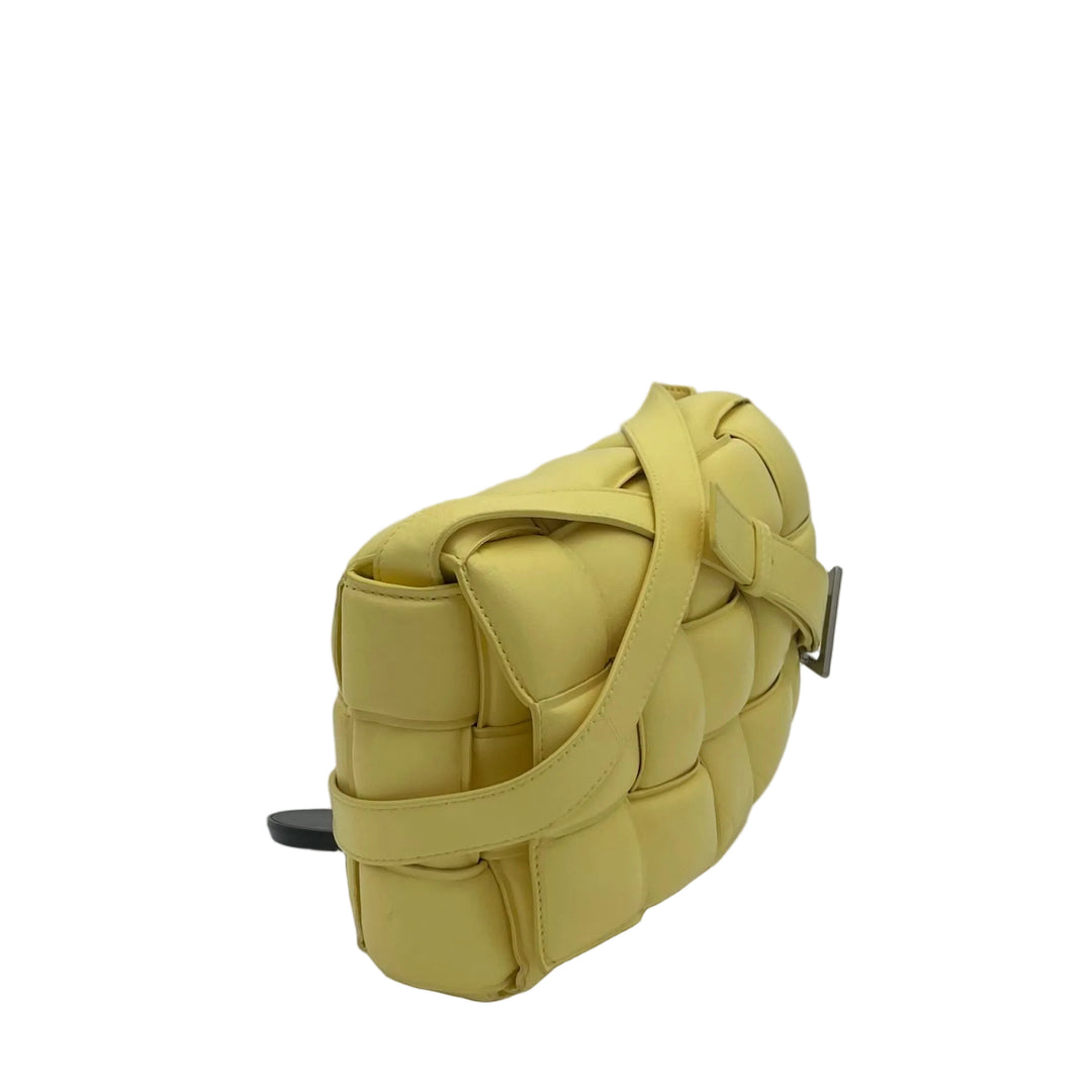 Bottega Veneta Tasche Padded Cassette Leder Lemon Hardware Silber