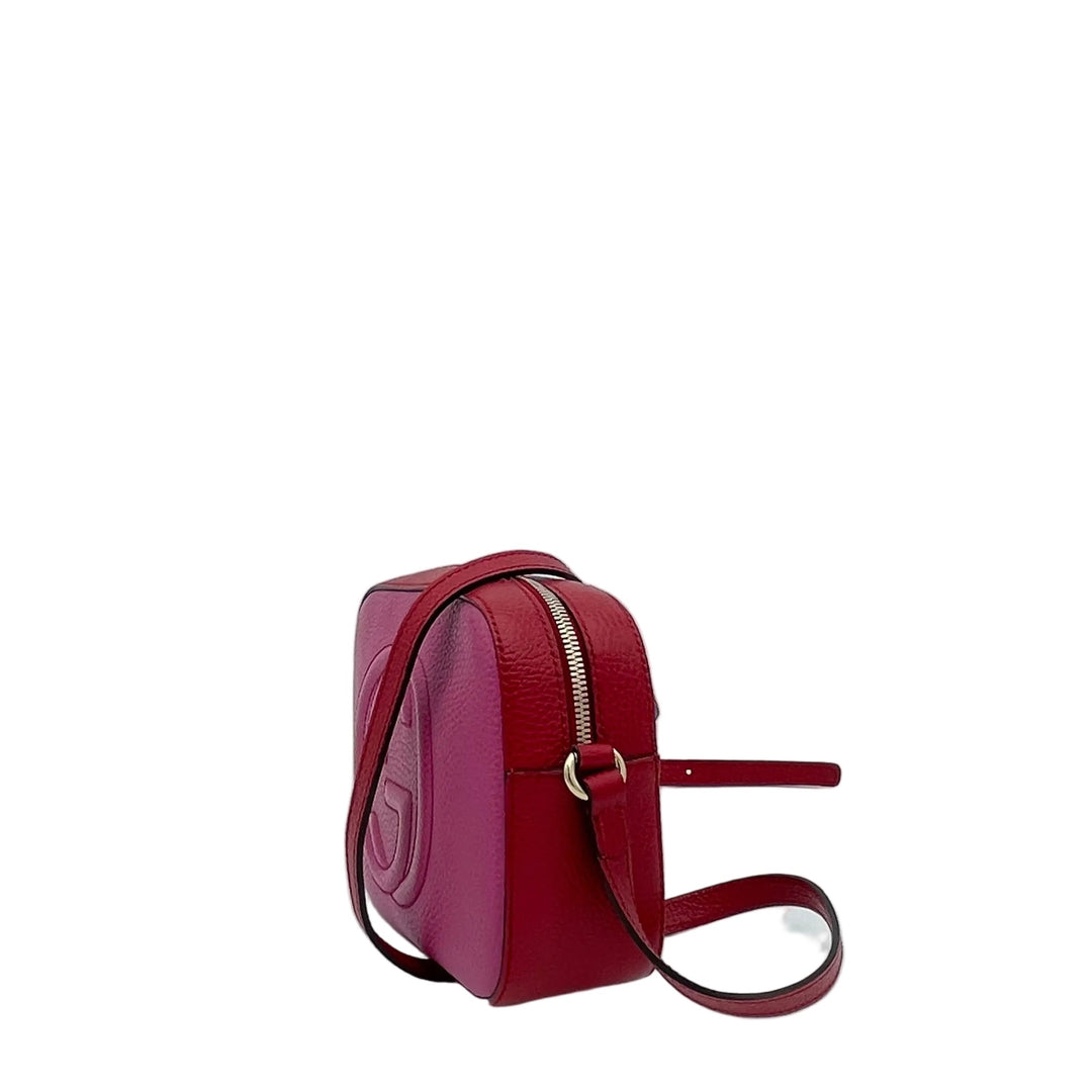 Gucci Tasche Soho Disco Bag Leder Pink Rot Hardware Silber