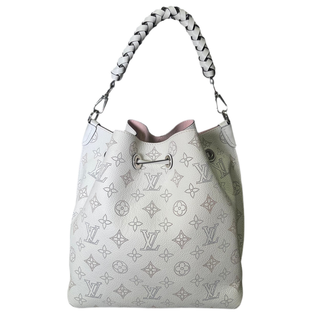 Louis Vuitton Muria Tasche Mahina Leder
Weiss HW Silber mit Schultergurt
