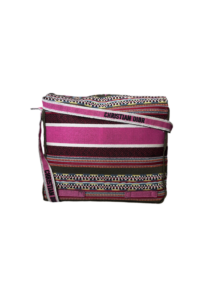 Dior Tasche Dior Camp Crossbody Canvas Multicolor Lila Grün Hardware Eisgold