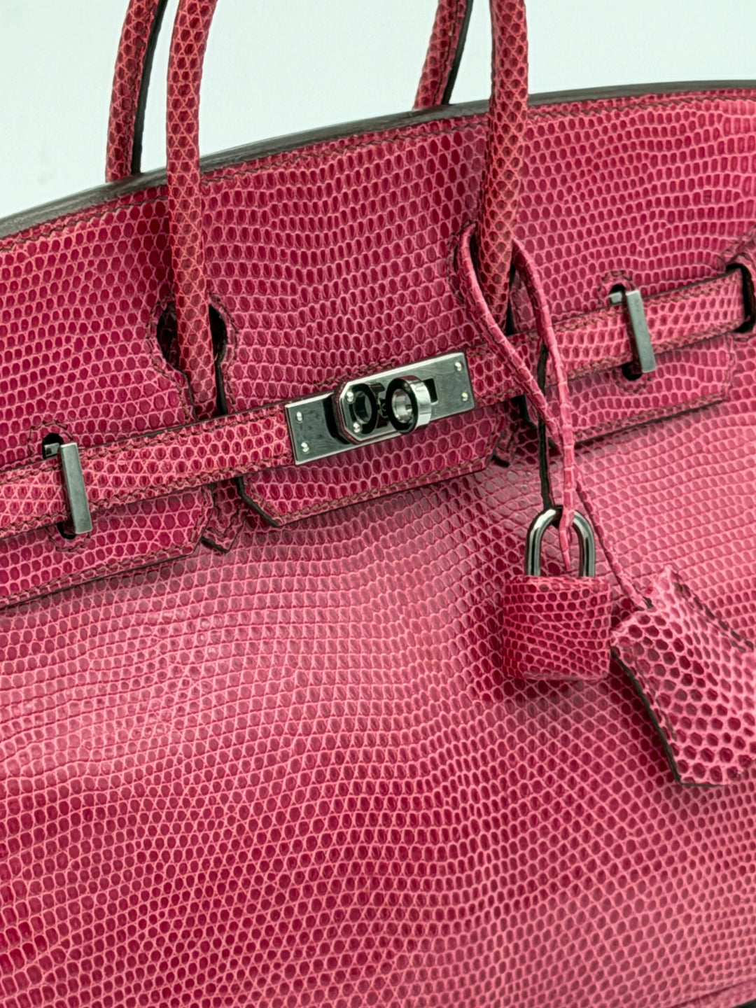 Hermes Birkin 25 Varanus Niloticus Rose Extreme Hardware Palladium K=2007