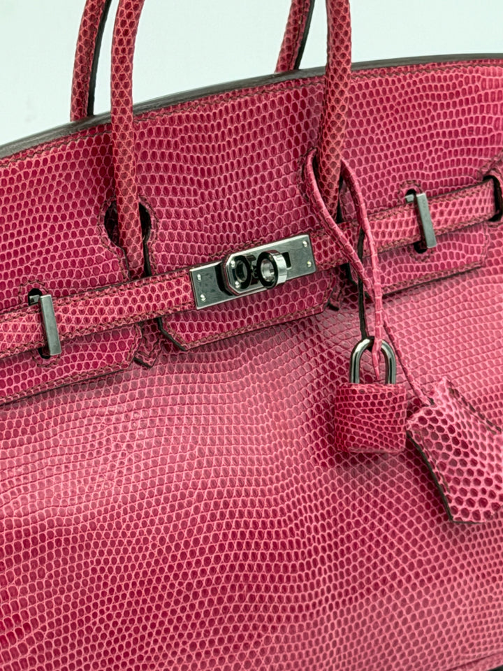 Hermes Birkin 25 Varanus Niloticus Rose Extreme Hardware Palladium K=2007