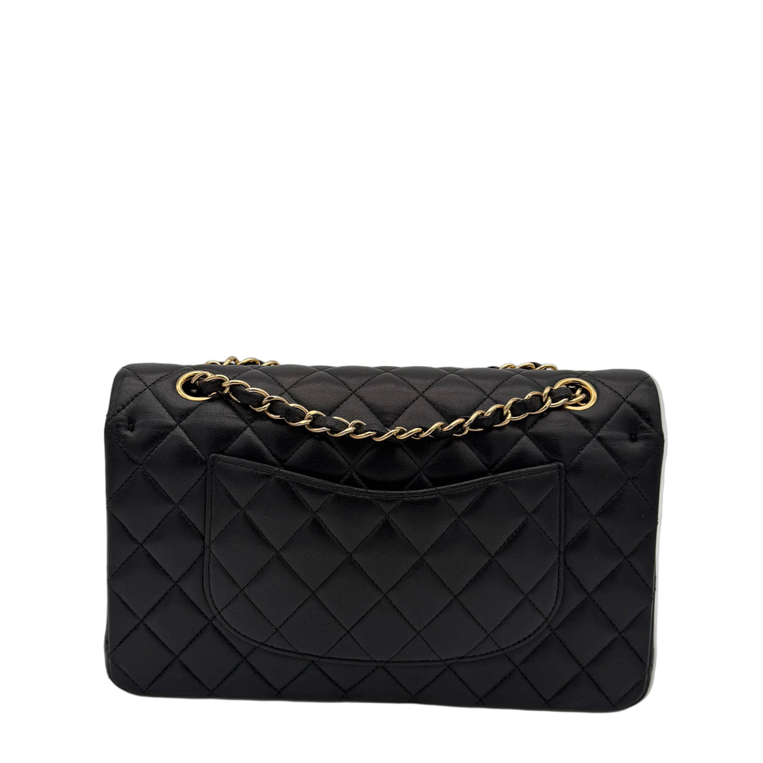 Chanel Tasche Timeless Double Flap Medium Nappa Leder Schwarz Hardware Gold