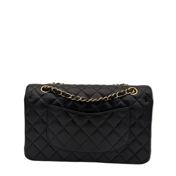 Chanel Tasche Timeless Double Flap Medium Nappa Leder Schwarz Hardware Gold