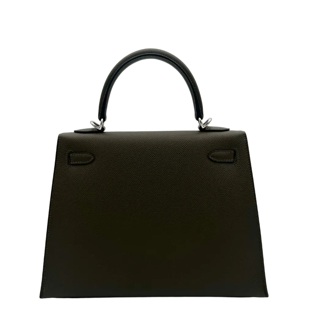 Hermes Kelly Sellier 25 Epsom V8 Vert Loden Palladium G = 2026