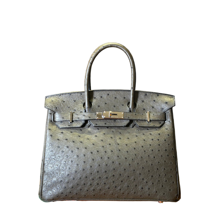 Hermes Birkin 30 Straußenleder Vert Olive Hardware Palladium