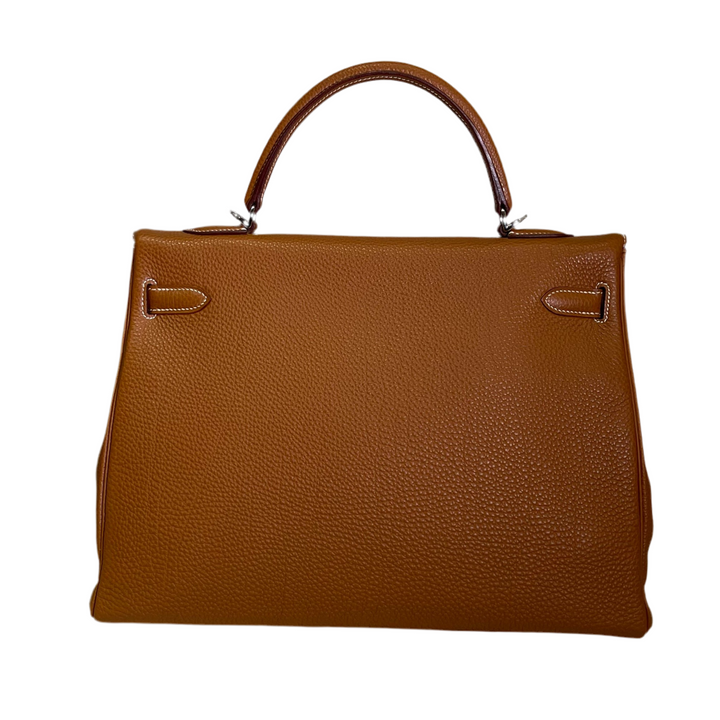 Hermes Kelly 35 Retourne Togo Gold HW Palladium