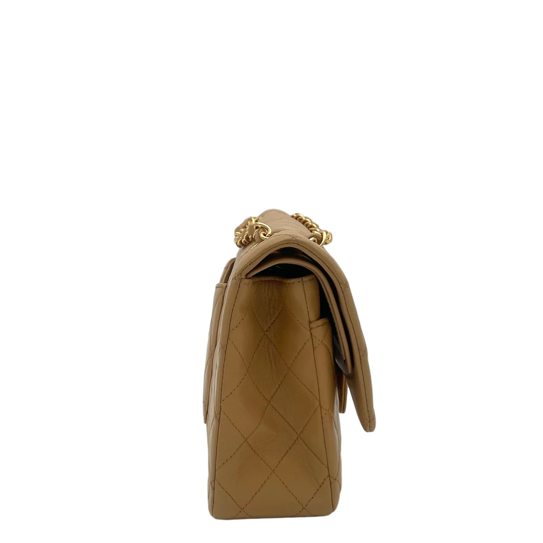 Chanel Tasche Timeless 11.12 Nappa Leder Beige Hardware Gold
