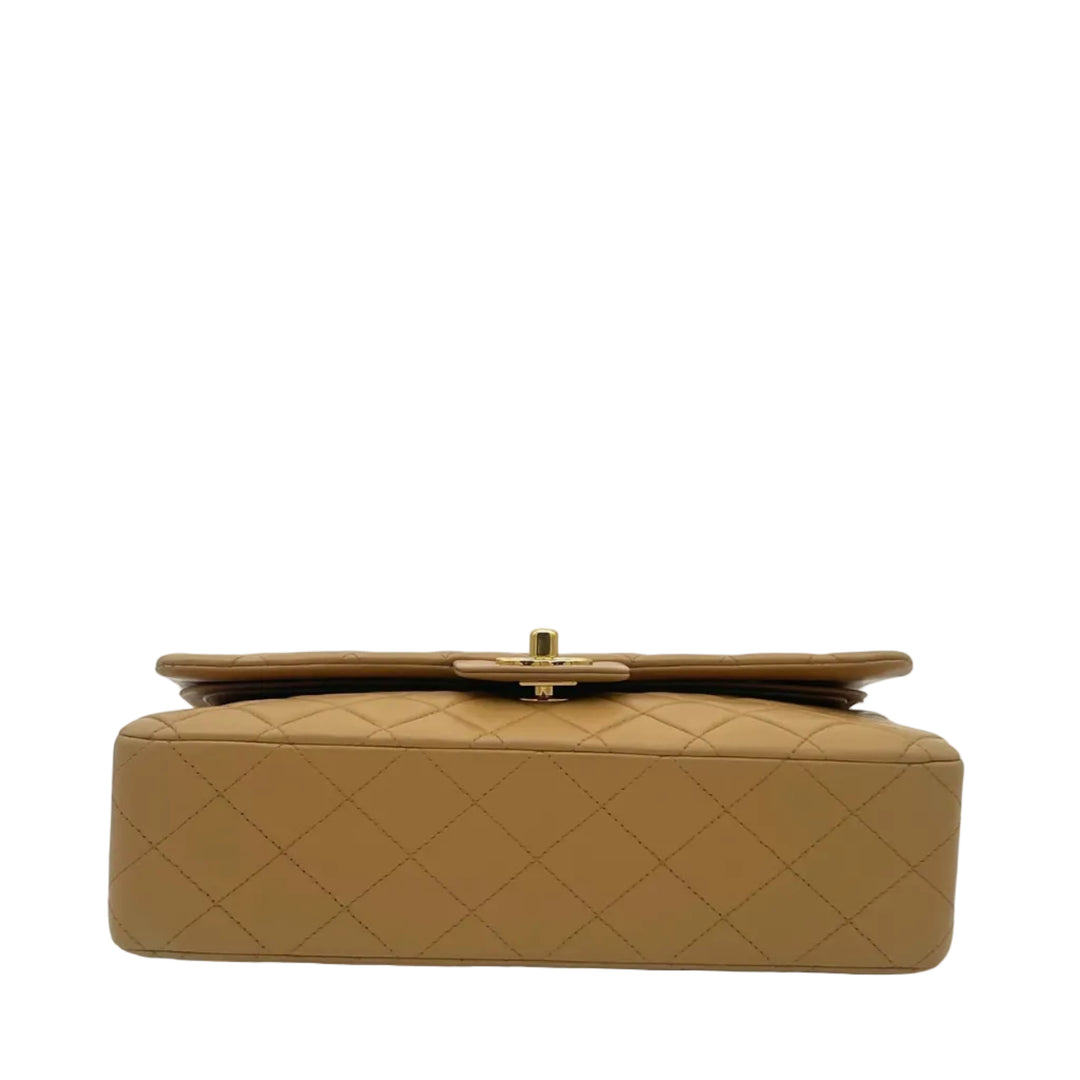 Chanel Tasche Timeless 11.12 Nappa Leder Beige Hardware Gold