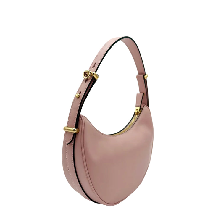 Prada Tasche Arqué Small Leder Alabaster Logo mit Schulterriemen