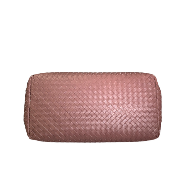 Bottega Veneta Tasche Roma Groß Leder Intrecciato Flieder Hardware Eloxiert