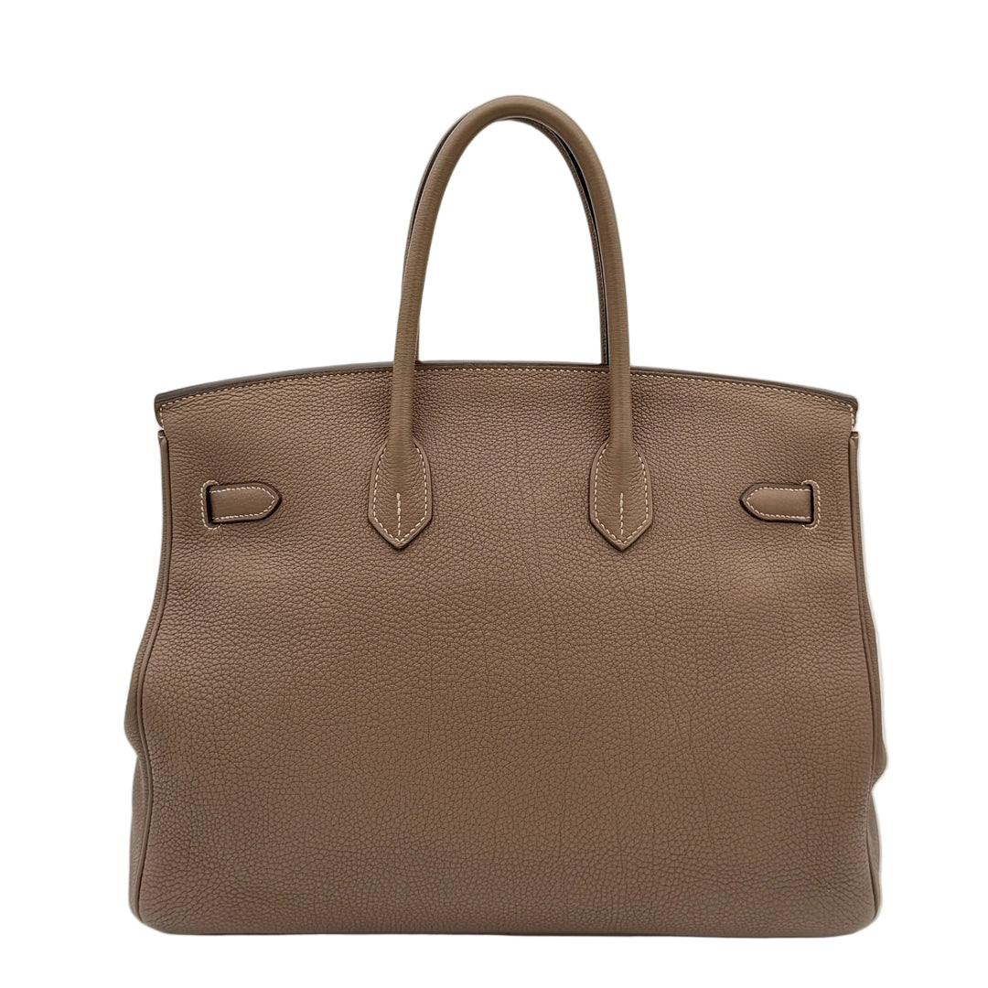 Hermes Birkin 35 Etoupe Togo Leder HW Palladium Q= 2013