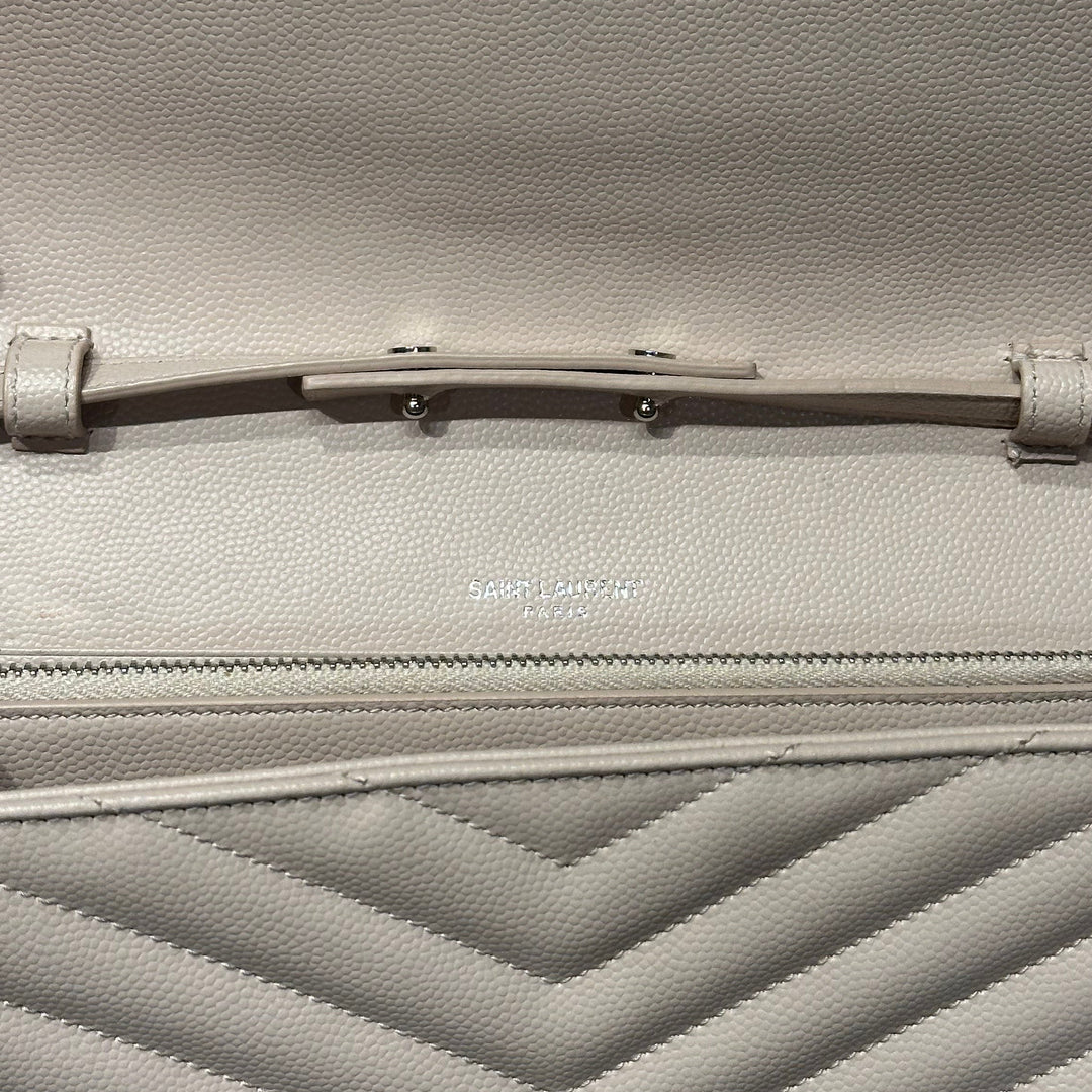 Saint Laurent Tasche Wallet on Chain Leder Rosa Hardware Silber