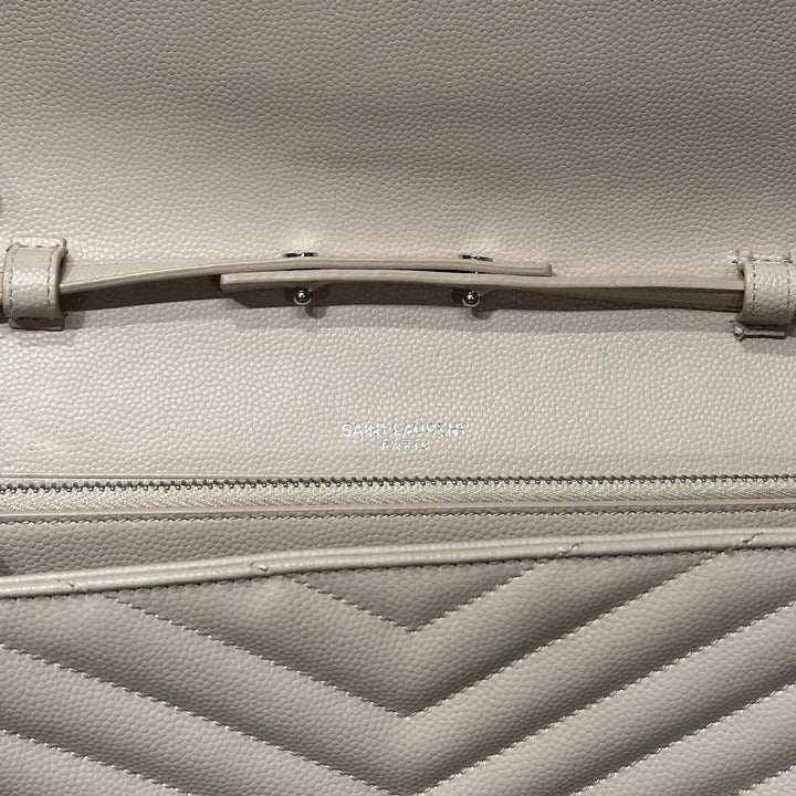 Saint Laurent Tasche Wallet on Chain Leder Rosa Hardware Silber