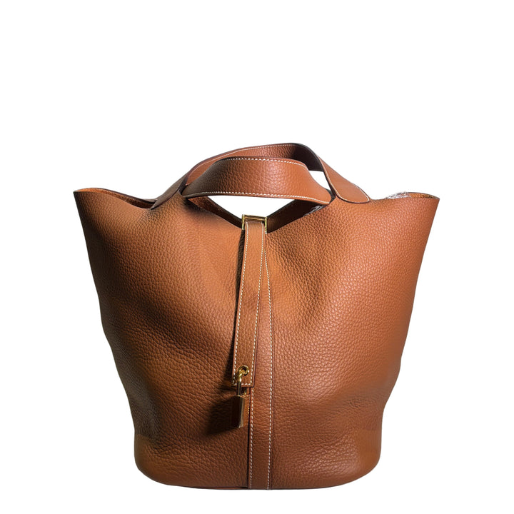 Hermes Picotin 26 Gold Clemence Leder Hardware Gold