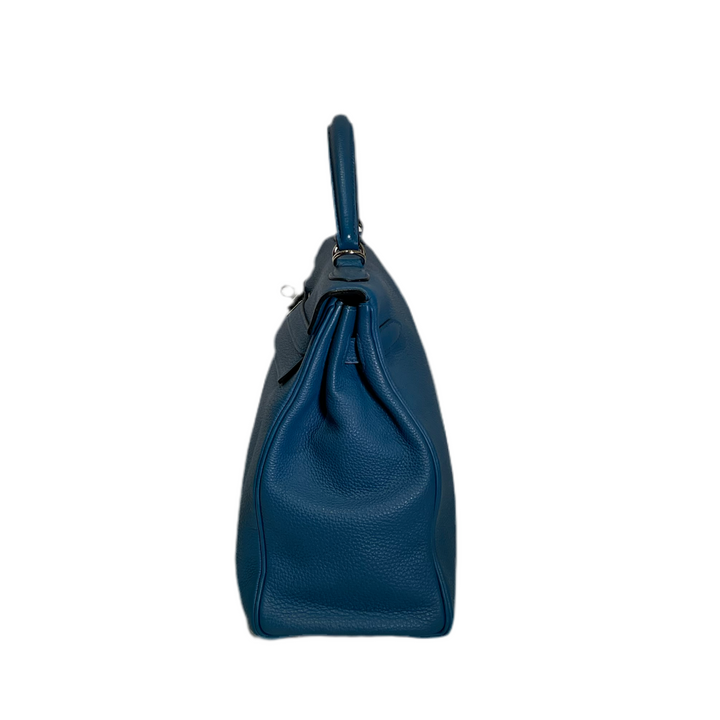 Hermes Kelly 32 Retourne Togo Leder Cobalt  Palladium