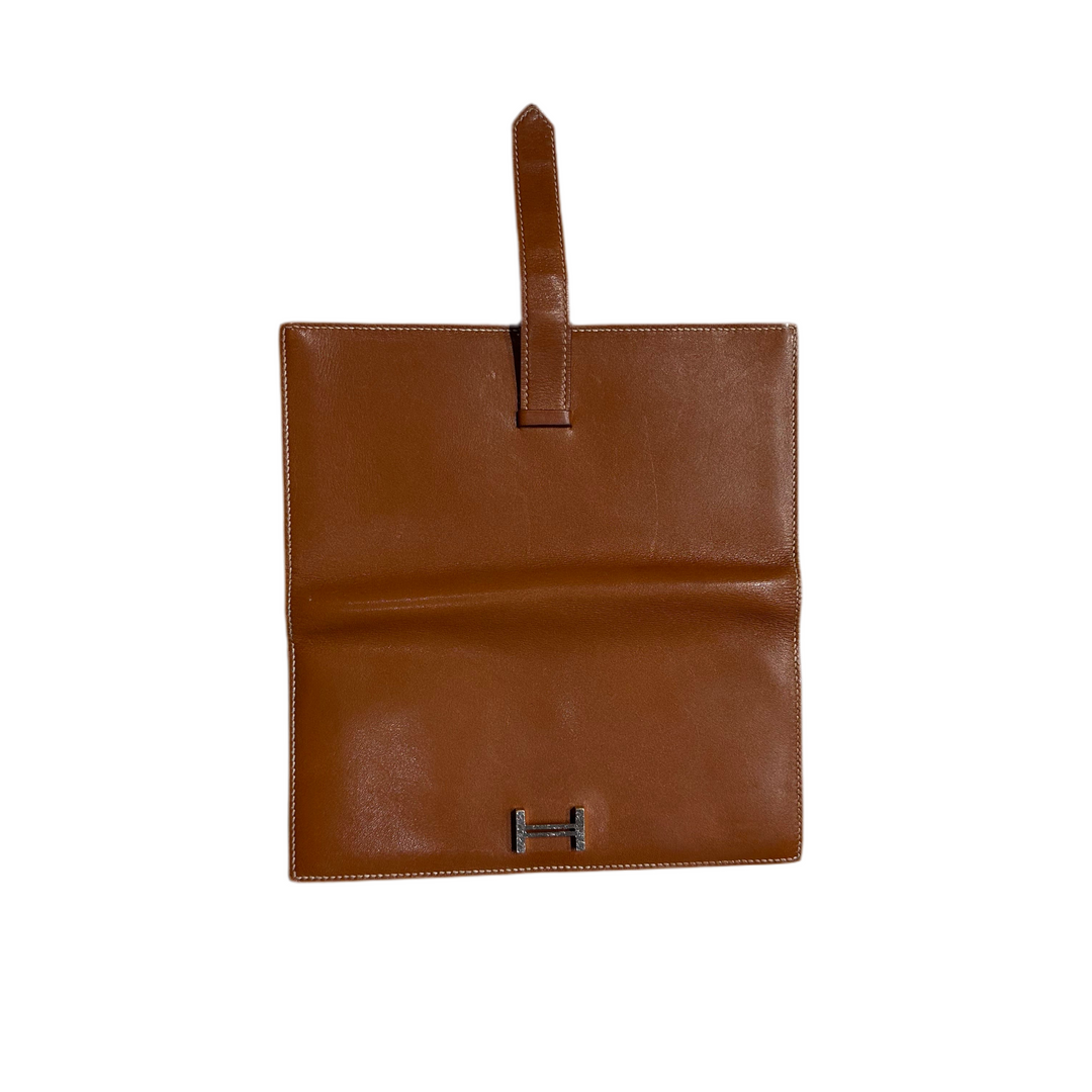 Hermes Geldbörse Bearn Box Leder Gold Hardware Palladium